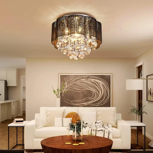 Miniatura 7 de AGV LIGHTING 2021011 Lámpara de techo moderna de cristal con forma de gota de lluvia, perfecta para comedor, baño, dormitorio, sala de estar, 4