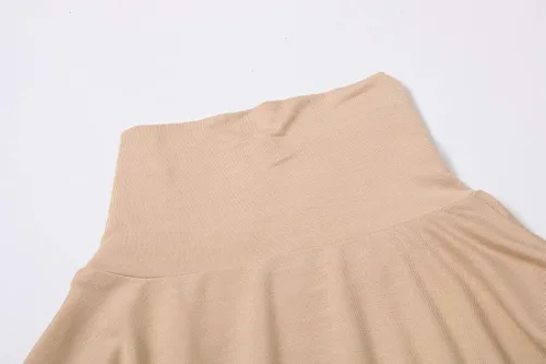 Miniatura 5 de OThread & Co. Camiseta de manga larga con cuello alto para mujer, capa elástica básica, cómoda, cuello alto