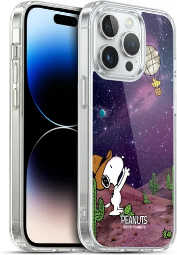 Miniatura 135 de Head Case Designs Funda de gel con licencia oficial de Peanuts Nebula Cactus Needles Snoopy Space Cowboy [protección de grado militar] compatible
