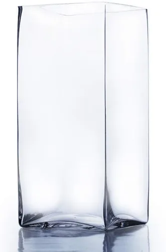 Miniatura 22 de WGV - Bloque de vidrio cuadrado alto para florero, longitud 3 pulgadas, altura 6 pulgadas, recipiente floral transparente, portavelas, terrario