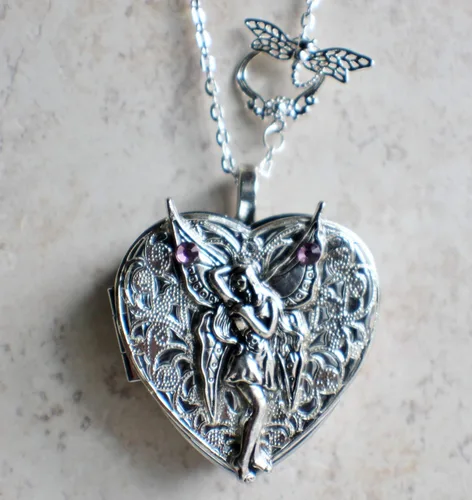 Miniatura 4 de Fairy Music Box Locket in Silvertone