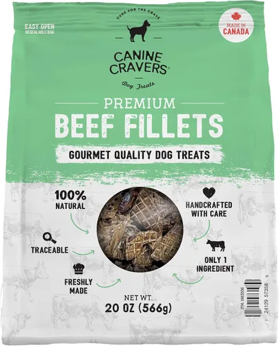 Miniatura 17 de Canine Cravers Golosinas para Perros de Un Solo Ingrediente – Filetes de Cordero Premium - Alimento para Mascotas Hipoalergénico Secado al Aire