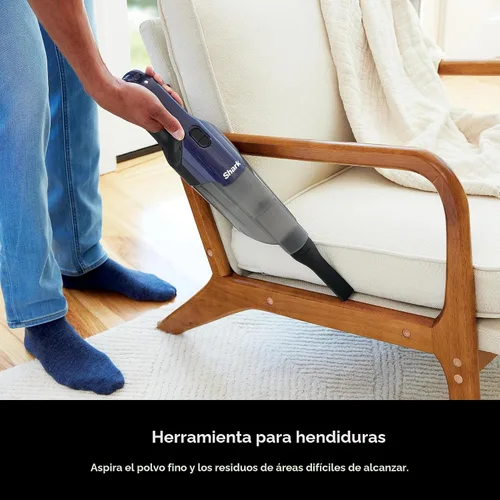 Miniatura 6 de Shark Cyclone PET Aspiradora de mano con herramienta para hendiduras de 8", succión HyperVelocity, azul marino/gris, CH701