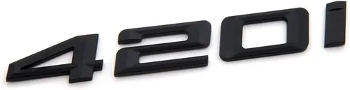 420i - Emblema para tapa trasera de coche, color negro mate, letras de números para BMW Serie 4 F32 F33 F36