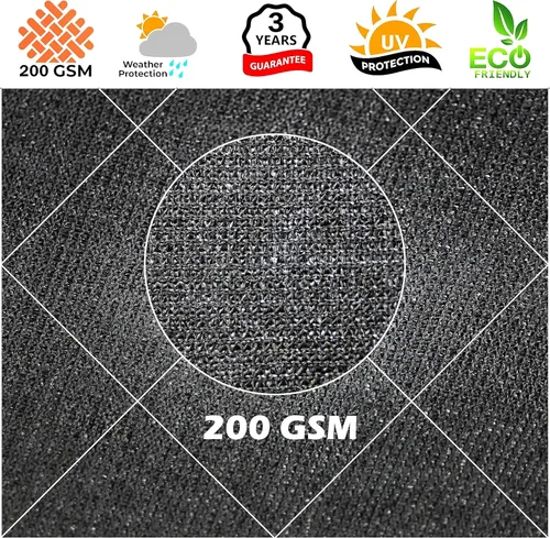 Miniatura 8 de Royal Shade Toldo parasol cuadrado negro de 6 x 6 pies para hacer toldo RTAPR1218, bloqueo UPF50+ 95% de bloqueo UV, estándar comercial de 200 GSM