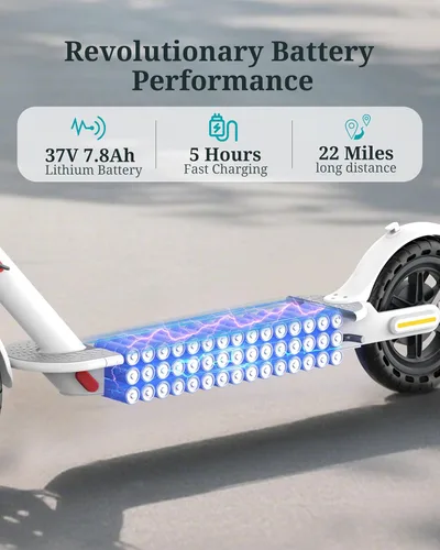 Miniatura 4 de Qlaway Electric Scooter for Adults, 350W/500W Motor, 16-22 Miles Range, 8.5"/10" Solid Tires, Dual Braking & Suspension, Folding Portable Commuting