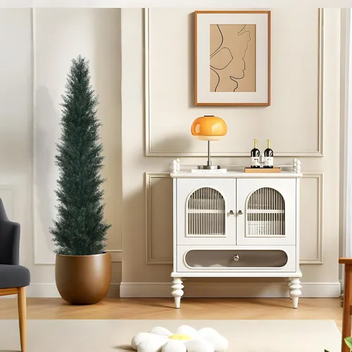 Miniatura 6 de HAIHONG Árboles topiarios artificiales de cedro de 4 pies, planta de cedro sintético en maceta en maceta de vivero, arbustos falsos para decoración