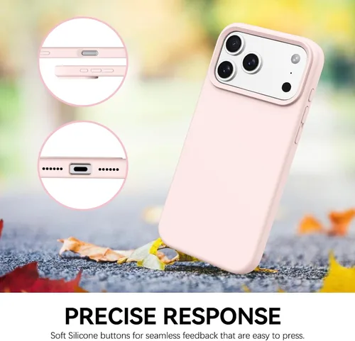 Miniatura 142 de GUAGUA Funda compatible con iPhone 17 Pro Max de 6.9 pulgadas, silicona líquida, goma de gel suave, delgada, forro de microfibra delgada