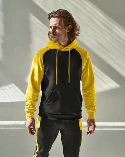 Miniatura 5 de Conjunto deportivo de 2 piezas para hombre, sudadera casual con capucha para hombre, atlético, deportivo, manga larga, conjunto de traje para trotar