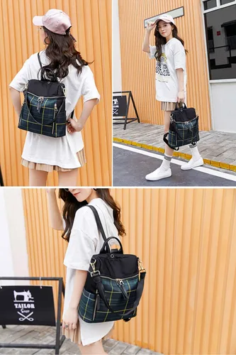 Miniatura 6 de zhongningyifeng Mochila impermeable para mujer, ligera, a la moda, casual, de viaje, bolsa de hombro