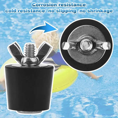 Miniatura 6 de Tapones de retorno para piscina, tapón de desnatador de piscina, tapones de congelación de piscina de 1 pulgada, tapones de goma para el invierno