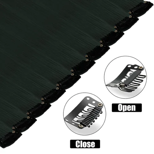 Miniatura 3 de 12 extensiones de cabello negro con clip, extensiones de cabello de color de 22 pulgadas, extensiones de cabello sintético largo y lacio para mujer