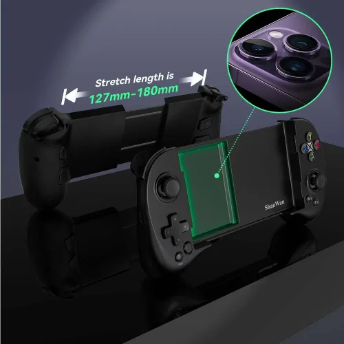 Miniatura 3 de ShanWan Mobile Game Controller for iphone/Android with PHONE CASE Support, Bluetooth Wireless Gamepad - PS Remote Play, Xbox Cloud, Steam Link