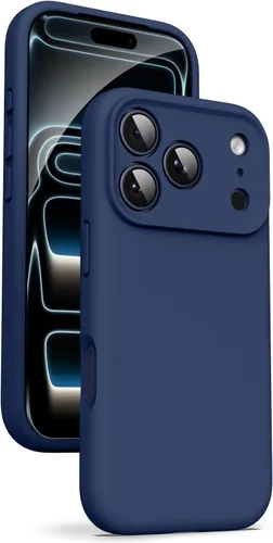 Miniatura 107 de Supdeal Funda de silicona líquida para iPhone 12 Pro Max, [protección de cámara] [antihuellas dactilares] [carga inalámbrica] Funda protectora de 4