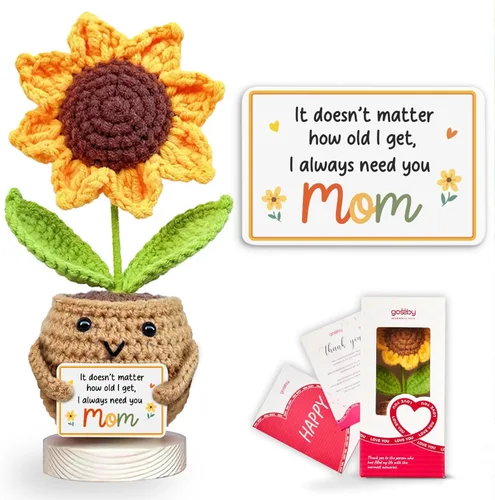 Miniatura 16 de Gossby - Regalo Inspirador para Mujeres - Girasol Positivo Tejido a Mano - A veces Olvidas Que Eres Increíble - Regalo de Navidad, Cumpleaños, A