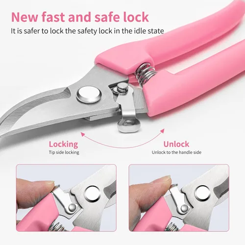 Miniatura 4 de Flower Scissors, Flower Shears High Strength Steel Sharp, Ergonomic Handle Pruning Shears for Gardening, Lightweight Garden Scissors, 1-inch Cut