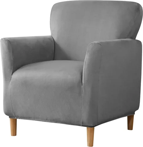 Miniatura 12 de Fundas Elásticas para Sillas Fundas para Sillones de Banquete Fundas de Sillón de Terciopelo Lujoso Fundas de Sofá Sillón Fundas para Sillas Azul