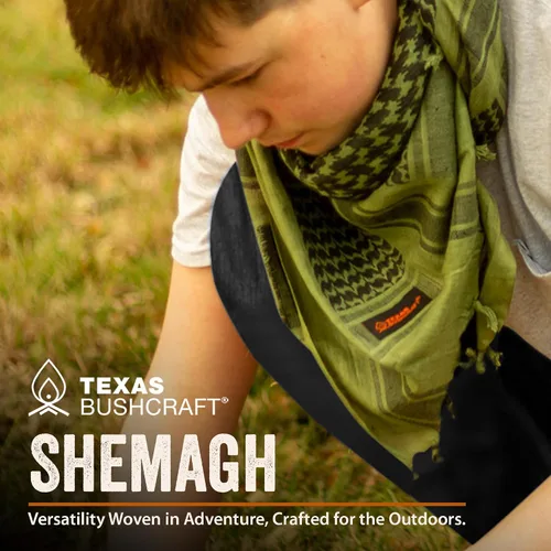 Miniatura 2 de Texas Bushcraft Tactical Shemagh - Auténtico Keffiyeh 100% algodón para tu equipo de camping, senderismo y mochilero