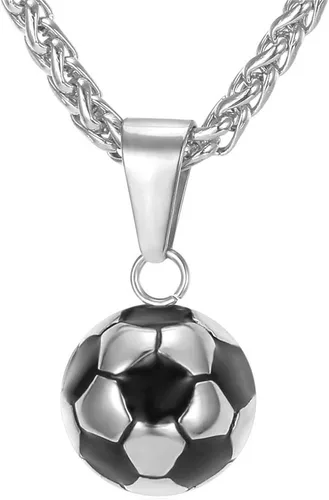 U7 Cadena de fútbol americanobéisbol para hombre, acero inoxidable, chapado en oro de 18 quilates, collar de zapatos deportivos para correr,