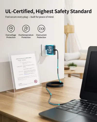 Miniatura 2 de Superer Cargador apto para laptop Samsung Chromebook, Chromebook 3 2 (adaptador de CA con certificación UL), XE500C13, PA-1250-98, 303C 500C 503C