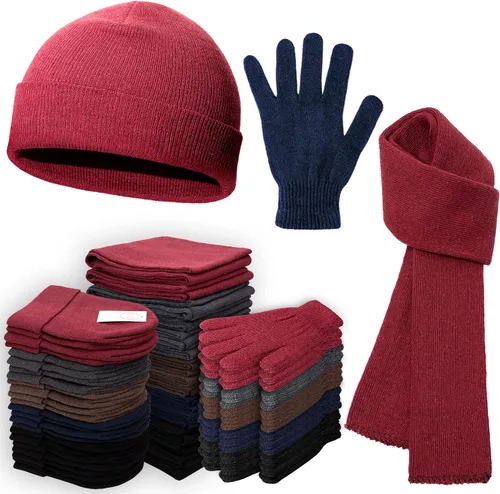 Moda West Kit de invierno a granel, guantes al por mayor, bufandas, accesorios cálidos