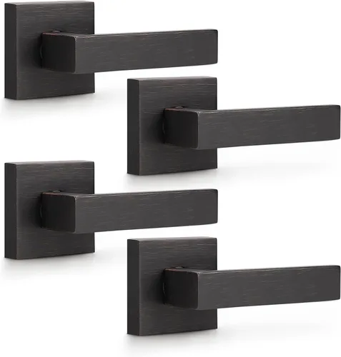 Miniatura 180 de KNOBWELL - Juego de cerradura con 1 picaporte resistente para puertas de una cara, ideal para puertas interiores reversibles, 0.93 libras