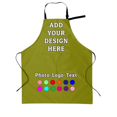 Miniatura 15 de Delantal personalizado para adultos, delantales personalizados con bolsillos, añade tu logotipo y foto, delantal impermeable ajustable personalizado