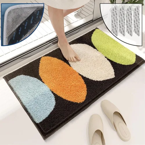 Miniatura 21 de Alfombras de baño de lujo, de 0.78 pulgadas de grosor, extra suaves, absorbentes, no se desprende, se lavan a máquina, alfombra de felpa lanuda Aa001