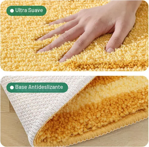Miniatura 7 de LUMI Lindas alfombras de baño, divertidas alfombras de pasillo de frutas, alfombra de baño suave y esponjosa, absorbente, antideslizante para baño