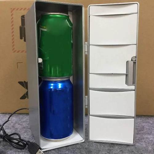 Miniatura 2 de Mini refrigerador USB, portátil, PCUSB, nevera, escritorio, USB, nevera, bebidas, enfriador/calentador, refrigeradores mini para laptop, PC y coche