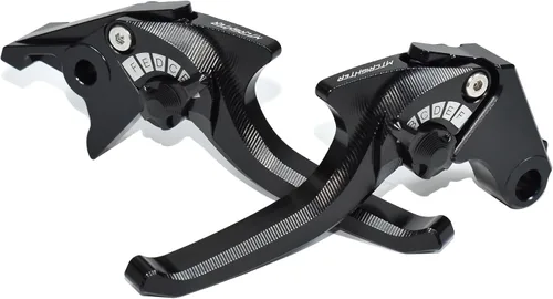 Juego de manetas de embrague de freno corto Shark de 2 dedos compatible con Yamaha Fazer FZ-1 FZ-8 FZ-6 FZ-6R FZS60, aleación de aluminio CNC (negro)