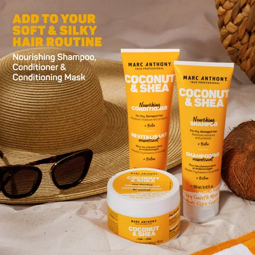 Miniatura 6 de Marc Anthony Set de champú y acondicionador voluminizador con aceite de coco y manteca de karité, cuidado del cabello nutritivo e hidratante