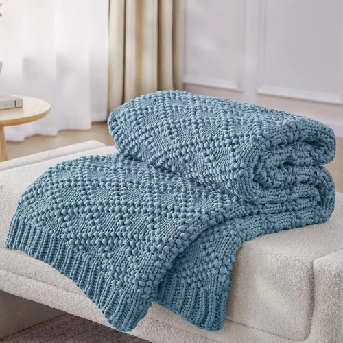 Miniatura 8 de Anysay Manta de punto con peso para adultos, manta de punto grueso con peso para dormir, 36 x 48 pulgadas, 3 libras, manta pesada transpirable
