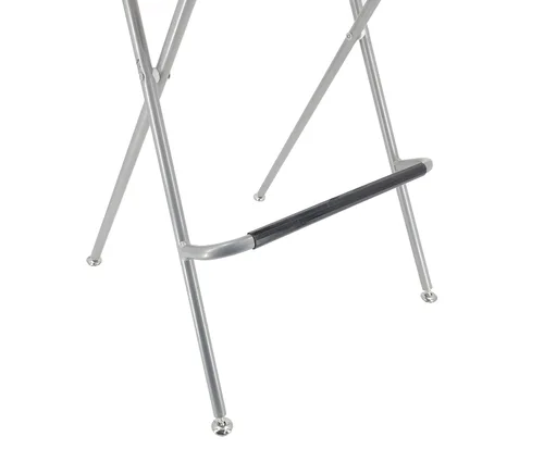 Miniatura 8 de FixtureDisplays® Silla alta plegable Taburete de bar Silla plegable de metal de madera de dos paquetes 11036