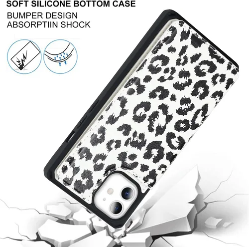 Miniatura 5 de Cavor para iPhone 11 Funda con tarjetero, para iPhone 11 Funda tipo cartera para mujeres y hombres, Funda para teléfono tipo cartera con soporte
