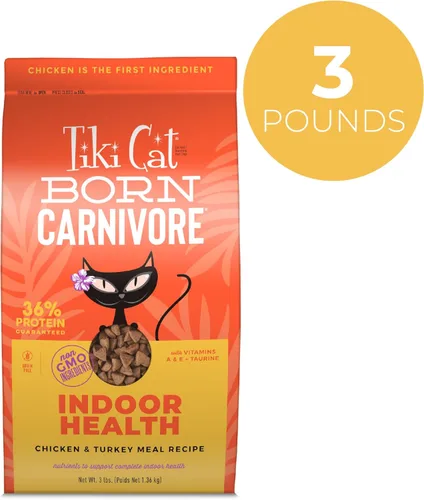 Miniatura 2 de Tiki Cat Born Carnivore Alto en Proteína, Salud para Interior, Receta de Comida de Pollo y Pavo, Sin Granos, Galletas Horneadas para Maximizar