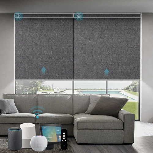 Miniatura 29 de SmartWings Persianas Motorizadas con Sombras para Ventana Control Remoto Funciona con Thread Apple Homekit Z-Wave Alexa 100% Blackout de Doble Cara