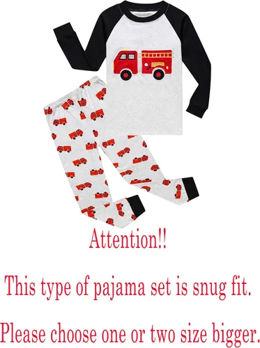 Miniatura 2 de Family Feeling Conjunto de pijama de manga larga, diseño 100% de algodón, para niños pequeños