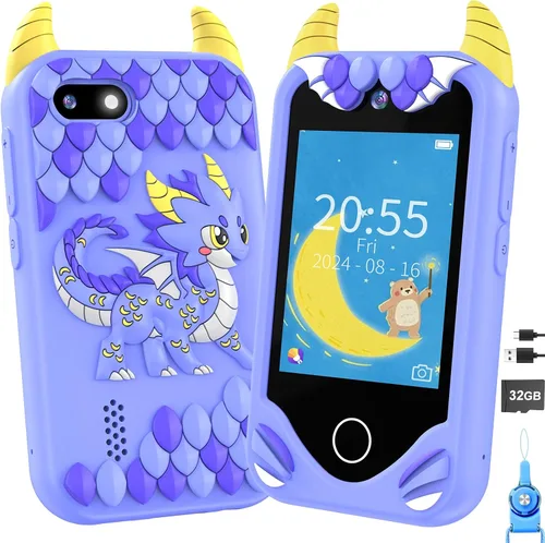 Teléfono inteligente para niños - Regalo de cumpleaños de Navidad para niños de 3, 4, 5, 6 años, juguete para teléfono celular con pantalla táctil,
