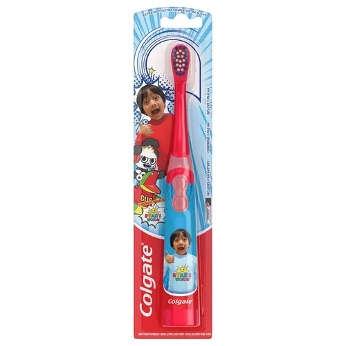 Miniatura 14 de Colgate, Máscaras de pijama para niños, cerdas extrasuaves, el color puede variar, 1 cepillo de dientes alimentado por batería, 1 unidad