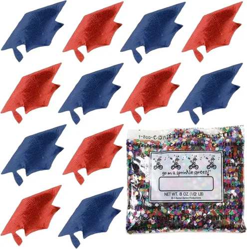 Miniatura 128 de Confetti Grad Cap Negro, Azul Marino Combo - 2 bolsas de media onza (1 oz)