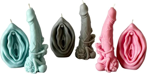 Conjunto Sexual de Pene y Vagina, Vela de Vagina, Vela de Pene, Vela de Polla, Vela de Vulva Vagina Yoni, Regalo de Despedida de Soltero, Regalo de