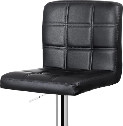 Miniatura 4 de ZenStyle Taburetes de bar de altura de mostrador, juego de 2 taburetes de bar giratorios ajustables, sillas de cuero PU para taburete de cocina