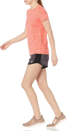 Miniatura 20 de Amazon Essentials Camiseta de manga corta con cuello redondo para mujer, de secado rápido, para entrenamiento, gimnasio, paquete múltiple