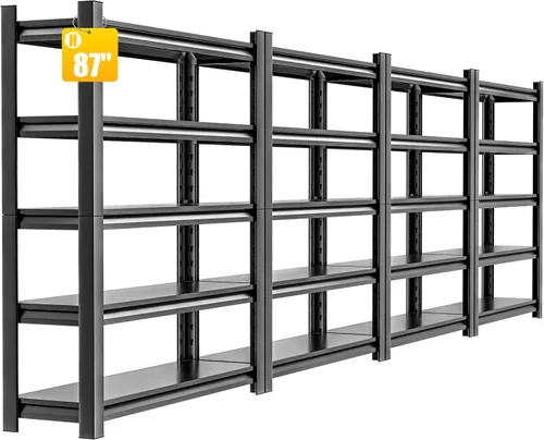 Miniatura 13 de Hzdbhd Estantería de garaje resistente, estantes de almacenamiento de metal de 72 pulgadas de alto, estantes ajustables de 5 niveles