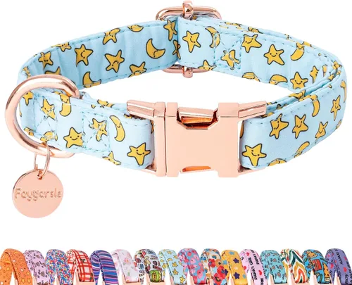Miniatura 9 de Faygarsle Collar Lindo de Perro para Perras y Perros Machos, Collar Suave y Elegante para Mascotas con Diseño de Limón, Collar de Perro Amarillo
