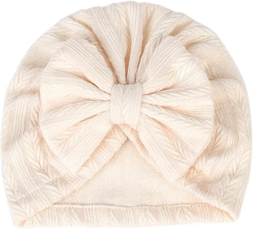 Miniatura 17 de Gorro de punto para bebé con lazos lindos turbante para envolver el sombrero (MZ6)