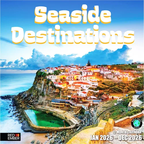 Miniatura 22 de RED EMBER Untamed & Beautiful Beaches - Calendario de pared 2026 de 12 meses 12 x 24 pulgadas abierto Papel grueso y resistente Regalo