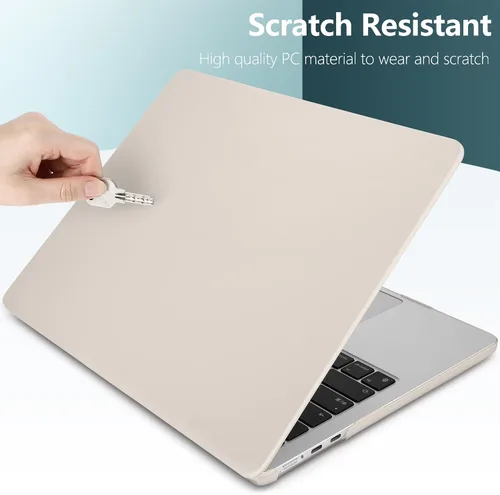Miniatura 4 de TWOLSKOO Funda para MacBook Air de 15 pulgadas M5 M4 M3 M2 (2026-2023) A3448 A3241 A3114 A2941, carcasa rígida y protector de pantalla, cubierta
