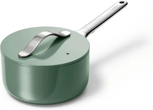 Miniatura 20 de Caraway Sartén antiadherente de cerámica con tapa (3 cuartos de galón), no tóxico, sin PTFE ni PFOA, apto para horno y compatible con todas